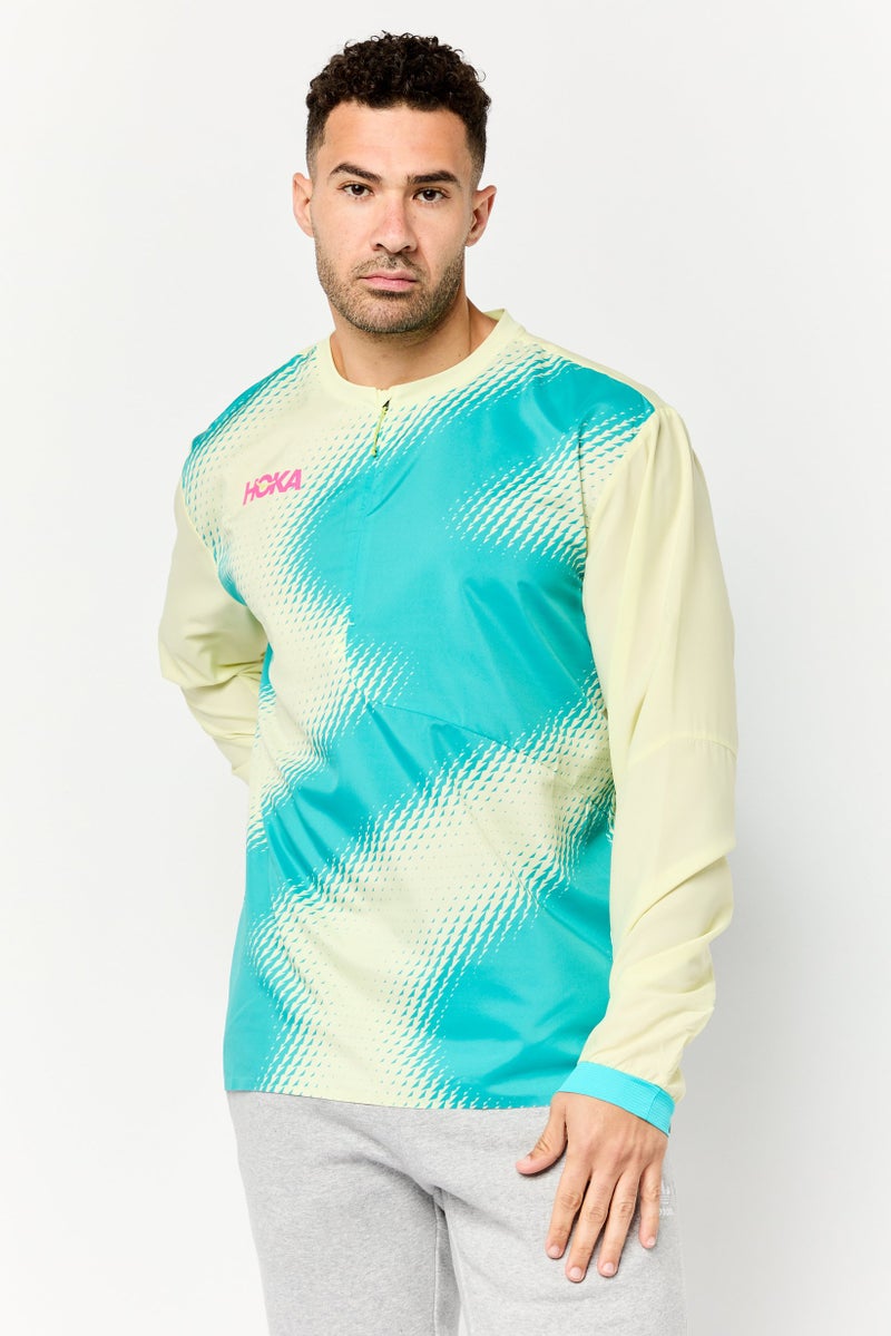 Hoka Men Sportswear Fit Long Sleeve Training Wind Shell Jacket, Multicolor - Image 1